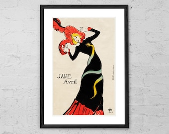 Jane Avril by Toulouse Lautrec: Art Nouveau Poster Print - Etsy