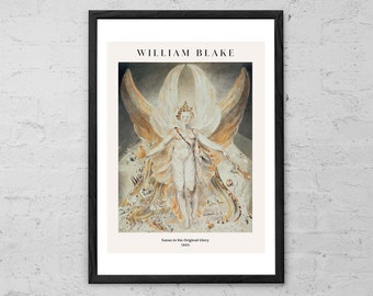 William Blake - Satan in his Original Glory Art Print - Visionary Romanticism Wall Decor