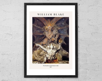 William Blake 'Number of the Beast' Art Print: Visionary Romanticism
