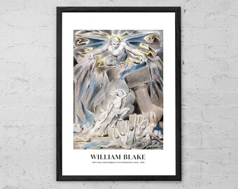 William Blake Art Print: Job's Sons and Daughters, Visionary Painting