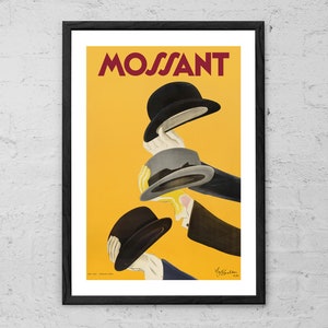 Mossant - Leonetto Cappiello - Art Print - Vintage French Poster Gift - Fashion Wall Art - Gift Idea - Vintage Hat Advert - Retro Fashion