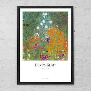 Cottage Garden - Gustav Klimt - Art Print - Garden Flowers Painting - Gustav Klimt Poster - Floral Wall Decor - Spring Wall Art - Gift Idea