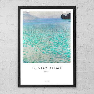 Attersee - Gustav Klimt - Art Print - Home Wall Decor - Classic Painting - Seascape Painting Poster - Lake House Decor - Coastal Wall Art