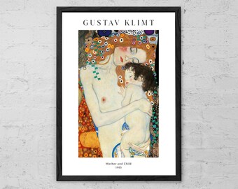 Gustav Klimt - art-nouveauprint moeder en kind
