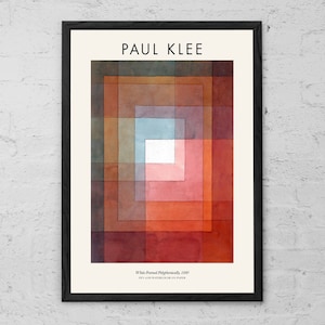 White Framed Polyphonically - Paul Klee - Art Print - Modern Home Decor Gift - Klee Wall Art - Abstract Art - Modernism - Exhibition Poster