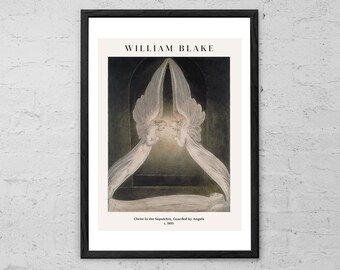 William Blake Art Print: Christ in the Sepulchre, Guarded by Angels
