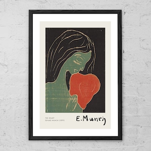 The Heart - Edvard Munch - Fine Art Print - Edvard Munch Poster - Edvard Munch Wall Art - Munch Museum Exhibition Print - Modern Home Decor