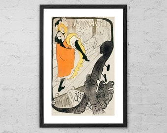 Jane Avril Snake Dress by Toulouse Lautrec French Theater Dancer