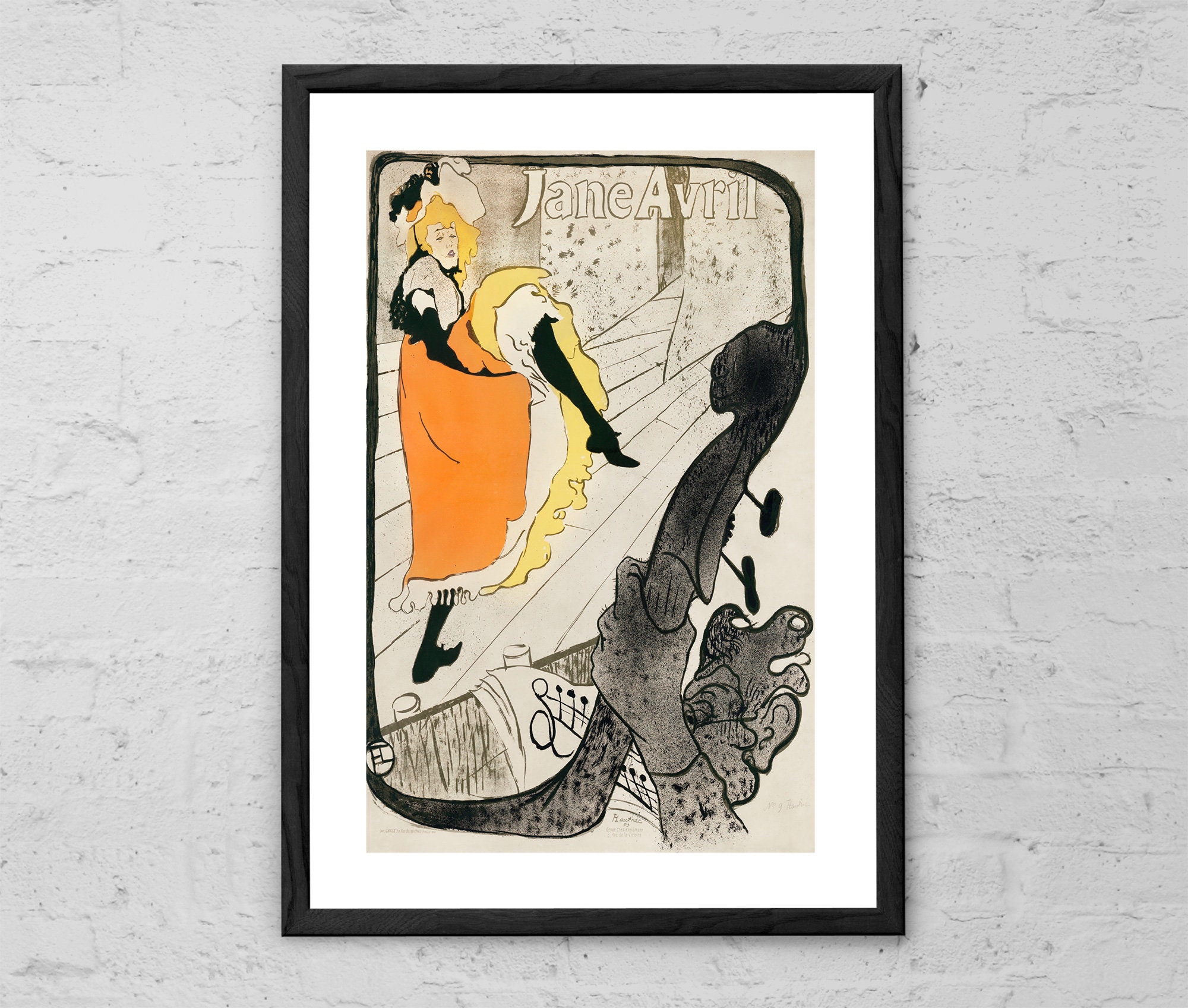 Jane Avril by Toulouse-lautrec - Vintage French Art Nouveau Poster