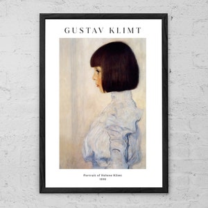 Portrait of Helene Klimt - Gustav Klimt - Giclée Art Print - Exhibition Poster - Klimt Painting - Classic Painting - Home Decor - Gift Idea