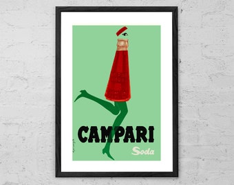 Impressão artística de refrigerante Campari: pôster publicitário vintage de Franz Marangolo