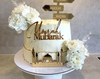 Umrah Mubarak Caketopper - Umrah Mubarak - Umrah cake - Umrah cake decoration - Umrah cake - Hajj - Umra - Umre - Umre pastasi - Caketopper