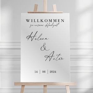 Foil sticker welcome sign for wedding, engagement, name lettering, name sticker, mirror lettering, Nisan, Sözdeko