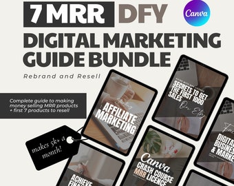 Guide du marketing numérique Done for you Bundle MRR, DPP, produits numériques faits pour vous, droits de revente principaux MRR et droits de marque privée