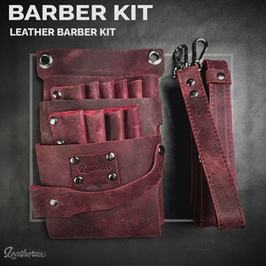 Barber Leather Holster Belt, Hairdresser Belt Pouch, Barber Waist Holster, Leather scissors barber, Personalized Hairdresser&#39;s Tools Pouch