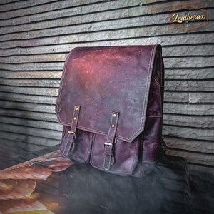 Personalisierter Lederrucksack, Reiserucksack Rucksack aus braunem Leder, Lederrucksack für Männer, Lederrucksack aus braunem Leder, Geschenk