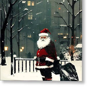 City Santa - Greeting Cards