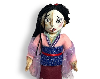 Mulan Inspired Doll - Handmade