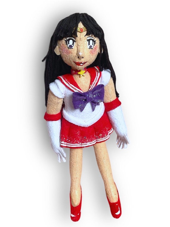 フェルト製セーラー服のキャラクター人形 セーラームーン（マーズ）人形 - 手作り - Etsy 日本