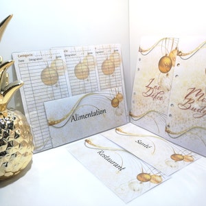 Kit "NOËL" enveloppe budget, tracker au dos classeur A6