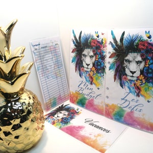 Kit "Lion" enveloppe budget classeur A6
