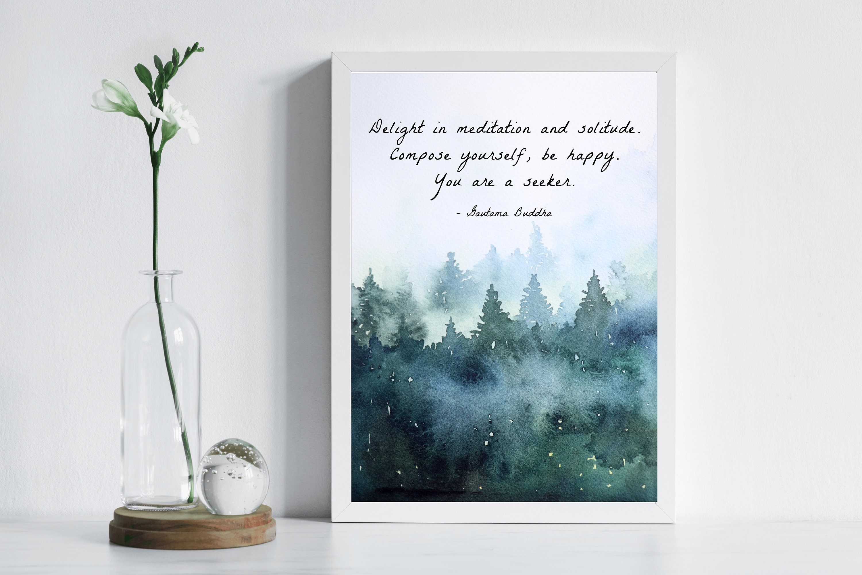 Printable Digital Wall Art, Inspirational Positive Quote, Mindfulness ...