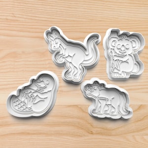 Australian Animals Cookie Cutters || Outback Animal Cookie Cutters || Kangaroo Cookie Cutter || Platypus Cookie Cutter