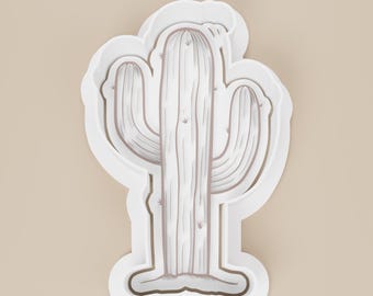 Cactus Cookie Cutter | Desert Plant Silhouette | Succulent Baking Tool | Polymer Clay Cutter