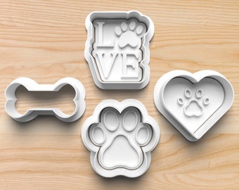 Dog Biscuit Cookie Cutters || Dog Treat Cookie Cutters || Pet Cookie Cutters || Pawprint Cookie Cutter || Dog Bone Cookie Cutter