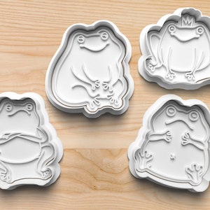 Frog Cookie Cutter Set || Cute Frog Cookie Cutters || Frog Crown Cookie Cutter || Fat Frog Cookie Cutters || Animal Cookie Cutters