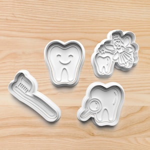 Tooth Cookie Cutters || Dentist Cookie Cutters || Oral Dental Health Cookie Cutters || Tooth Fairy Cookie Cutter || Toothbrush Cookie Cutter