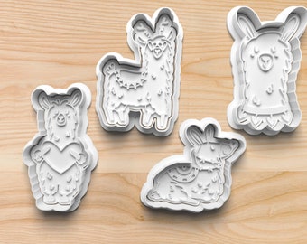 Alpaca Cookie Cutters || Llama Cookie Cutters || Cute Animals Cookie Cutters || Petting Zoo Cookie Cutters