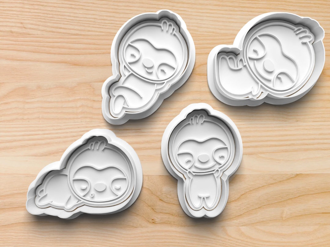 Sloth Cookie Cutter & Stamp 3D Printed Cookie Cutter Etsy