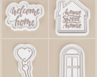 Housewarming Cookie Cutters: Realtor New Home Gift, 4 Piece Set