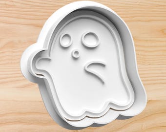 Ghost Cookie Cutter and Stamp: Spooky Halloween Baking Mold