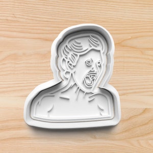 Screaming Face Cookie Cutter – Horror Movie Cookie Cutter for Halloween, Spooky Sugar Cookies, Scary Face Biscuit Mold Halloween Baking Tool