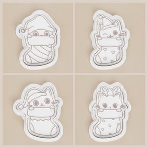 Christmas Stocking Kitties Cookie Cutter Full Set