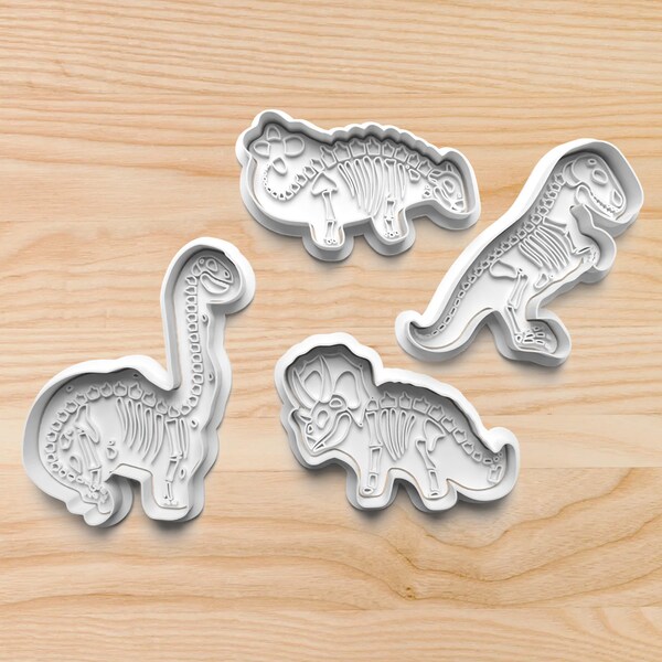 AJT T-REX Dinosaur Fossil Skeleton Cookie Cutter – Tyrannosaurus Rex Shape, PR2396