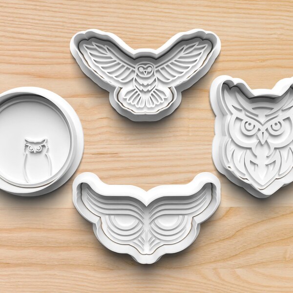 Owl Cookie Cutters || Flying Owl Cookie Cutters || Owl Moon Cookie Cutters || Nocturnal Animal Cookie Cutters || Bird Cookie Cutters