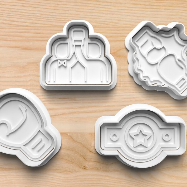 Boxing Cookie Cutters || Boxing Glove Cookie Cutter || Boxing Fist Bump Cookie Cutter || Boxing Belt Cookie Cutter