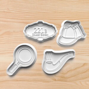 Sherlock Holmes Cookie Cutters || 221B Baker Street Cookie Cutter || Sherlock Holmes Hat Cookie Cutter || Sherlock Holmes Pipe Cookie Cutter