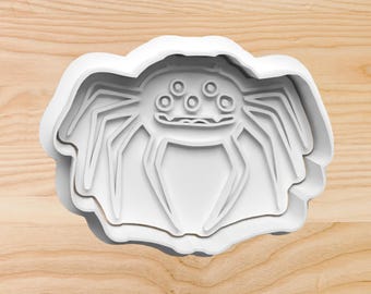 Smiling Spider Cookie Cutter & Stamp: Halloween Baking Tool