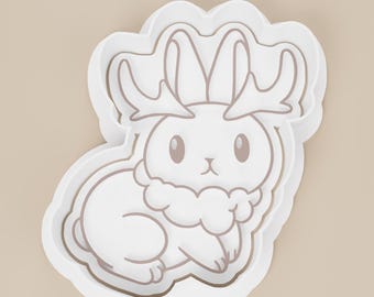Jackalope Cookie Cutter, Western Cryptid, PLA Plastic