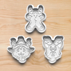 Christmas Cookie Cutter Krampus | Christmas Krampus | 3d Printed Cookie Cutter | Cookie Stamp | Fondant Cutter | Biscuit Cutter