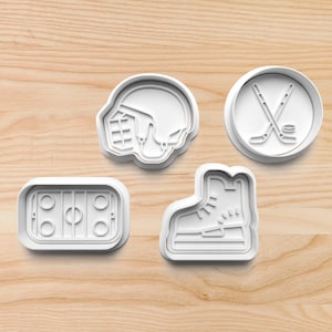 Ice Hockey Cookie Cutters || Sports Cookie Cutters || Hockey Rink Cookie Cutter || Ice Skate Cookie Cutter || Hockey Helmet Cookie Cutter