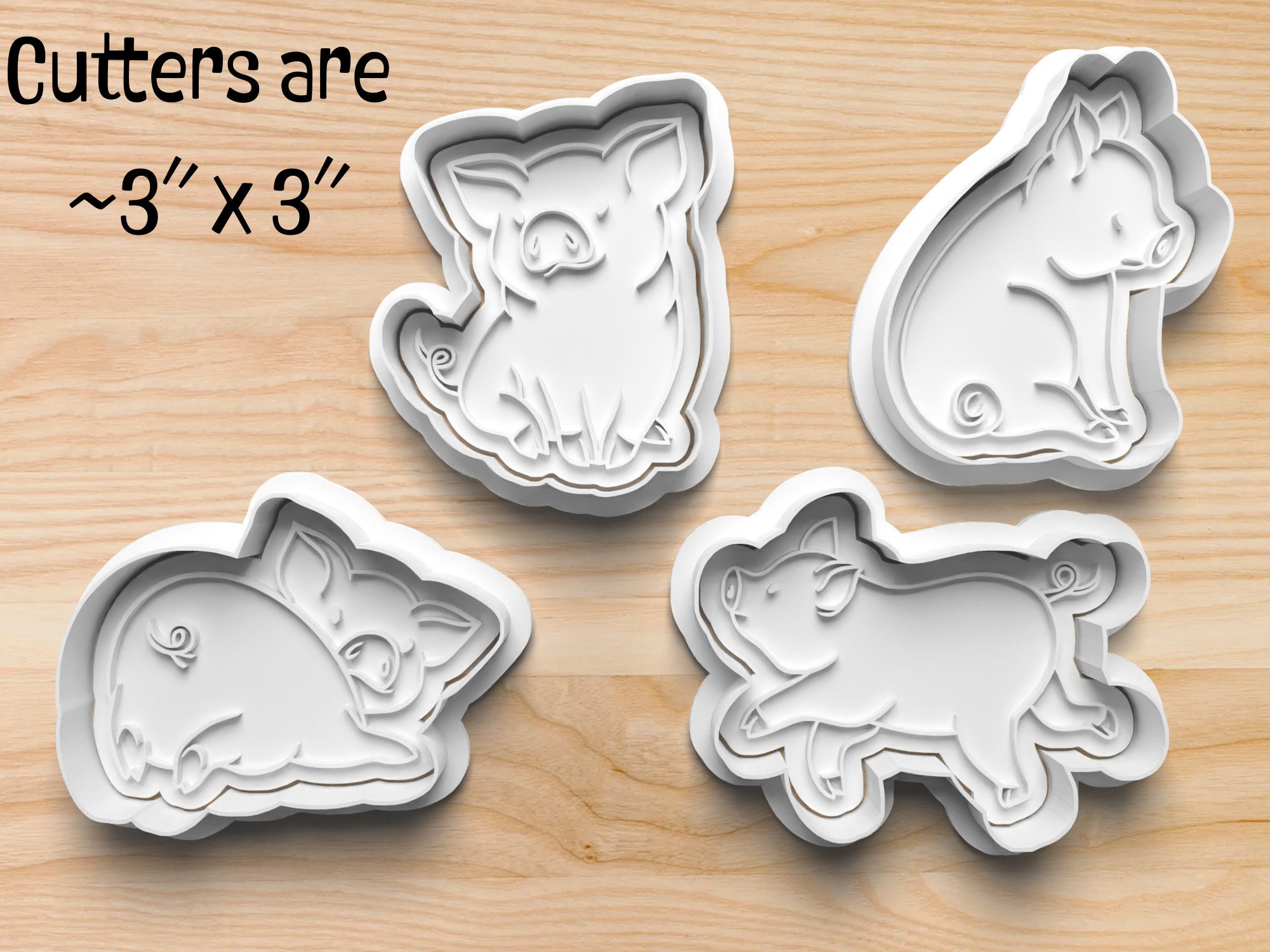 Pig Cookie Cutters Farm Animal Cookie Cutters Farm Life Etsy