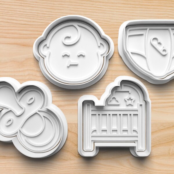 Baby Crib Cookie Cutter and Stamp Etsy