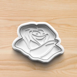 Rose Cookie Cutter and Stamp – Elegant Floral Cookie and Clay Mold for Weddings, Valentine’s Day, Mother’s Day, and Romantic Crafts