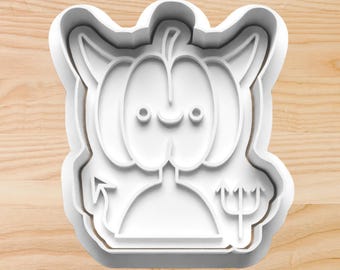 Devil Pumpkin Cookie Cutter: Spooky Halloween Treat Mold