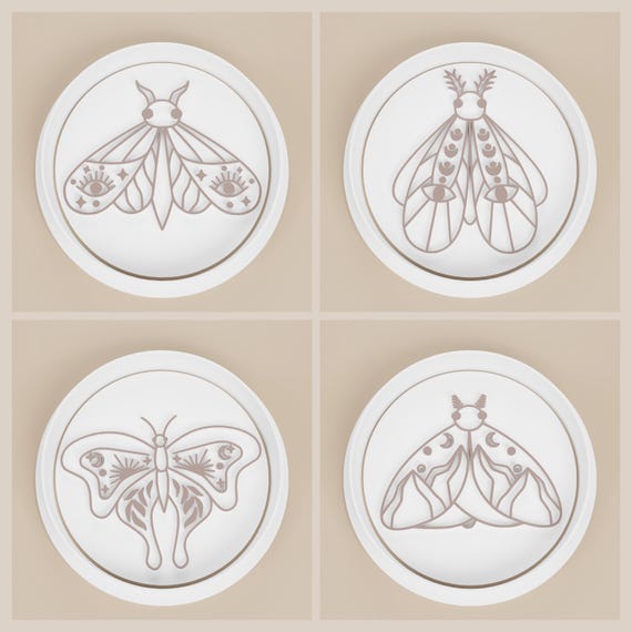 Moth Cookie Cutter Set: Nature Insect Animal PLA+ Cutters